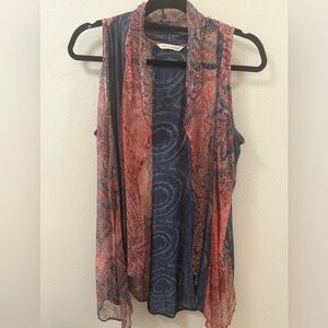 Soft Surroundings Sleeveless Lightweight Draped Topper